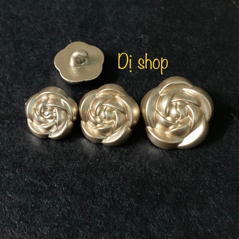 NÚT ÁO CÚC ÁO KHUY CÚC ÁO NHỰ SI MÀU VÀNG GIẢ ĐỒNG 3 size