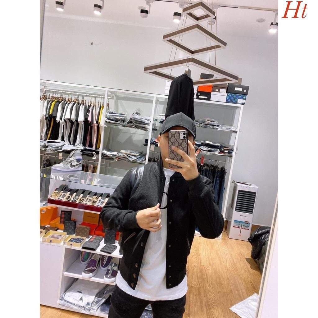 Áo Khoác Bomber Teddy Nam Nữ dạ phối da