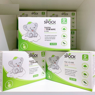 Gạc rơ lưỡi vệ sinh răng miệng cho bé DR. SPOCK ( 30 gói )