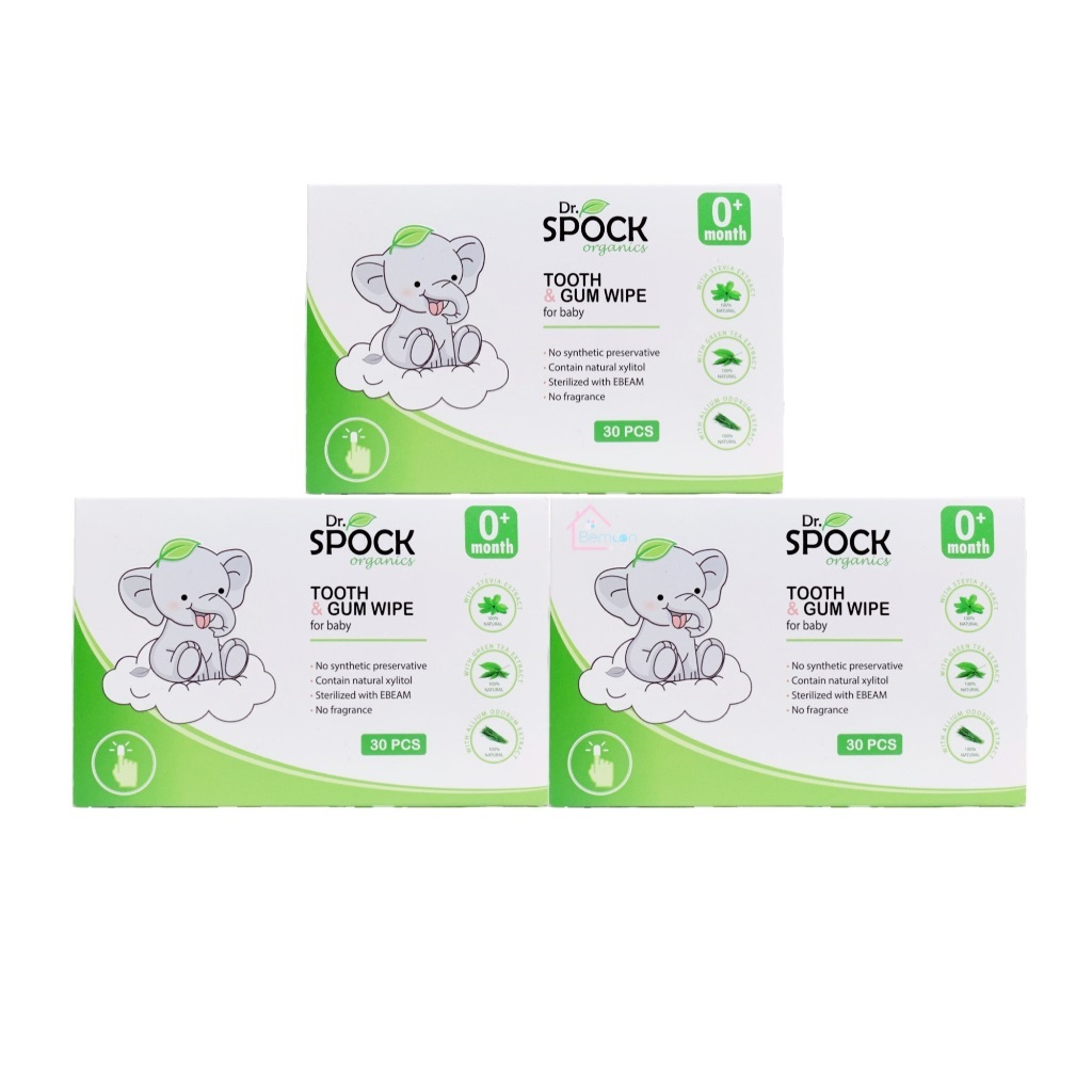 Gạc rơ lưỡi vệ sinh răng miệng cho bé DR. SPOCK ( 30 gói )