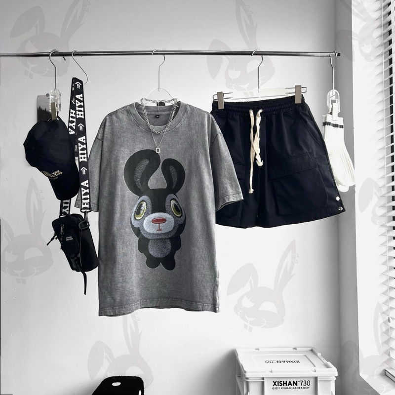 Set áo thun wash và short unisex