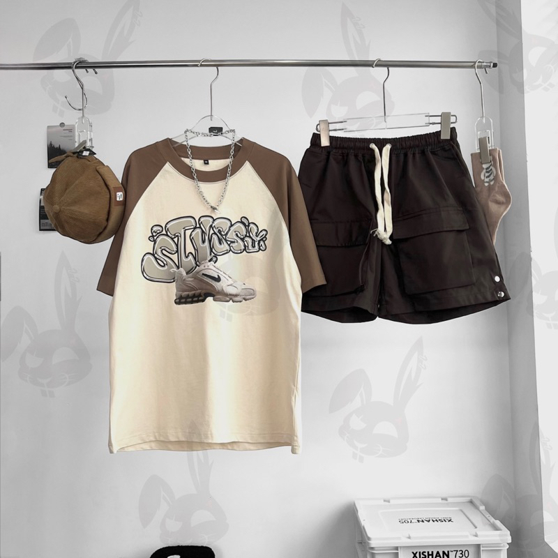 Set áo thun wash và short unisex