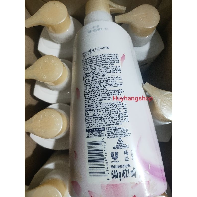 Dầu gội Dove Hoa Oải Hương, Dove Hoa Sen Nhật và Nước Gạo 640G | Huyhangshop