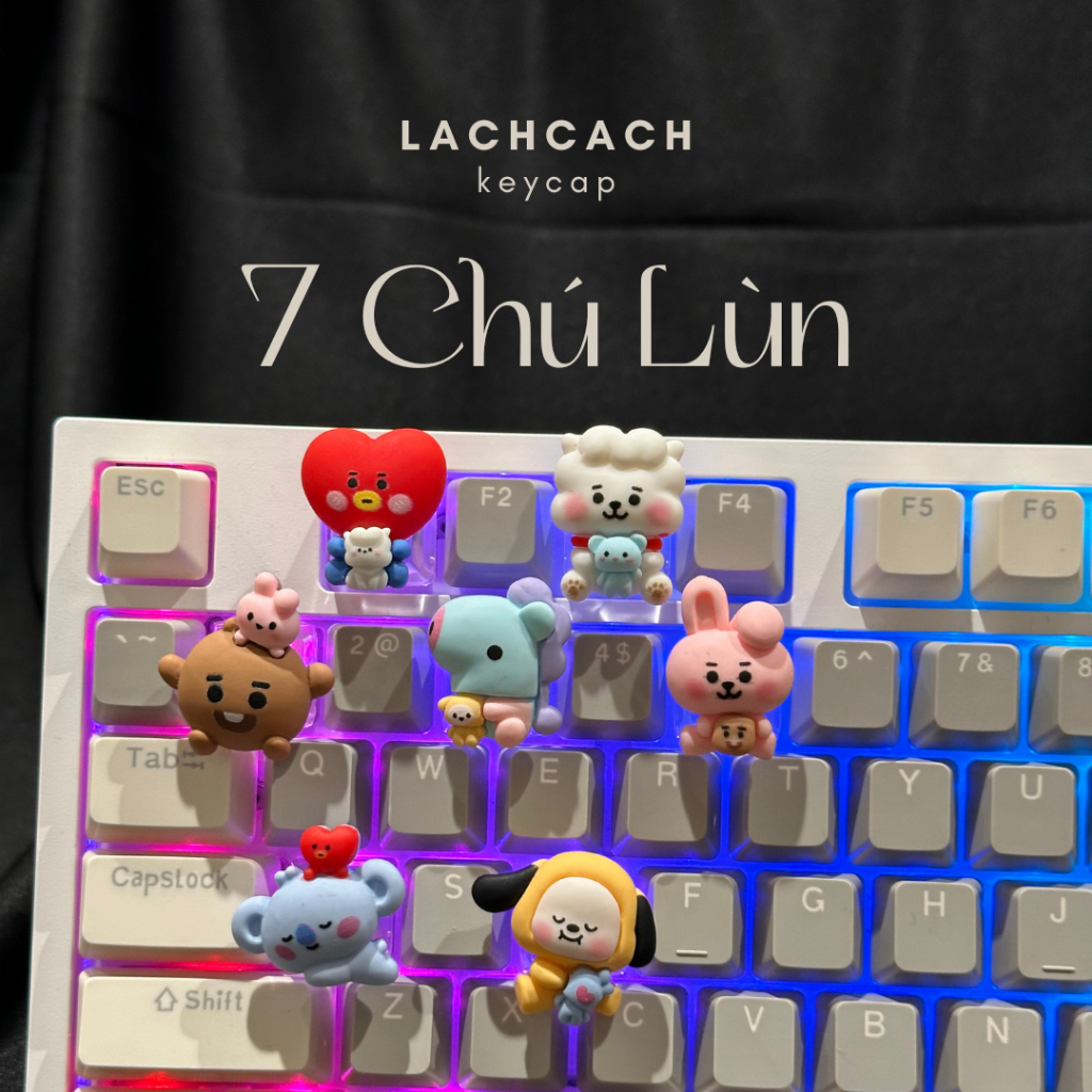 Keycap BT-21 | Keycap Bàn Phím Cơ | Trang Trí Bàn Phím Cơ