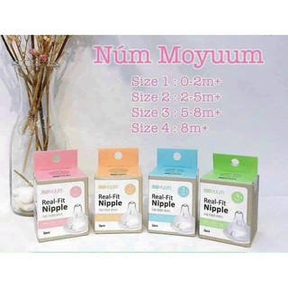 Núm ti bình sữa moyuum_chính hãng ( lắp vừa các bình moyuum/grossmimi/ pigeon/ lansinoh/ wess tiny/ mother k/ avent...)
