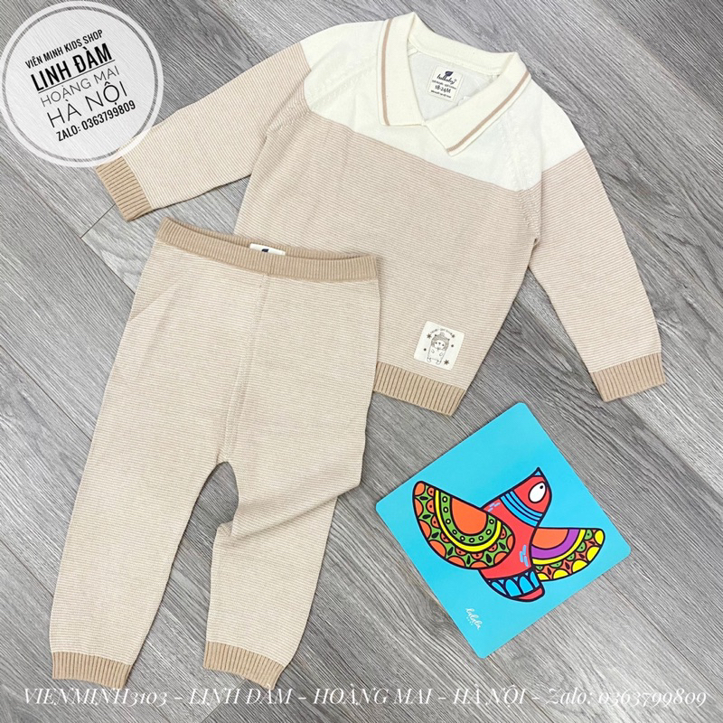 LULLABY Bộ quần áo len cho bé trai bé gái hãng Lullaby