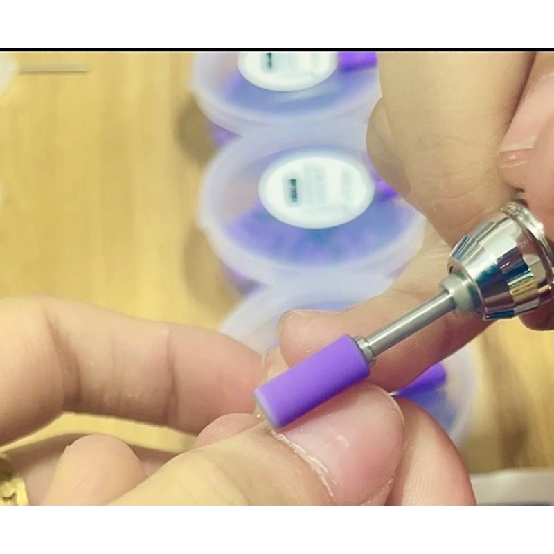 Đầu mài lắp nhám mini, nhám lụa tím mini 80/150/240