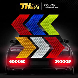 Set 12 miếng dán phản quang mũi tên - decal dán phản quang đi đêm cho các loại xe phukienxehoith