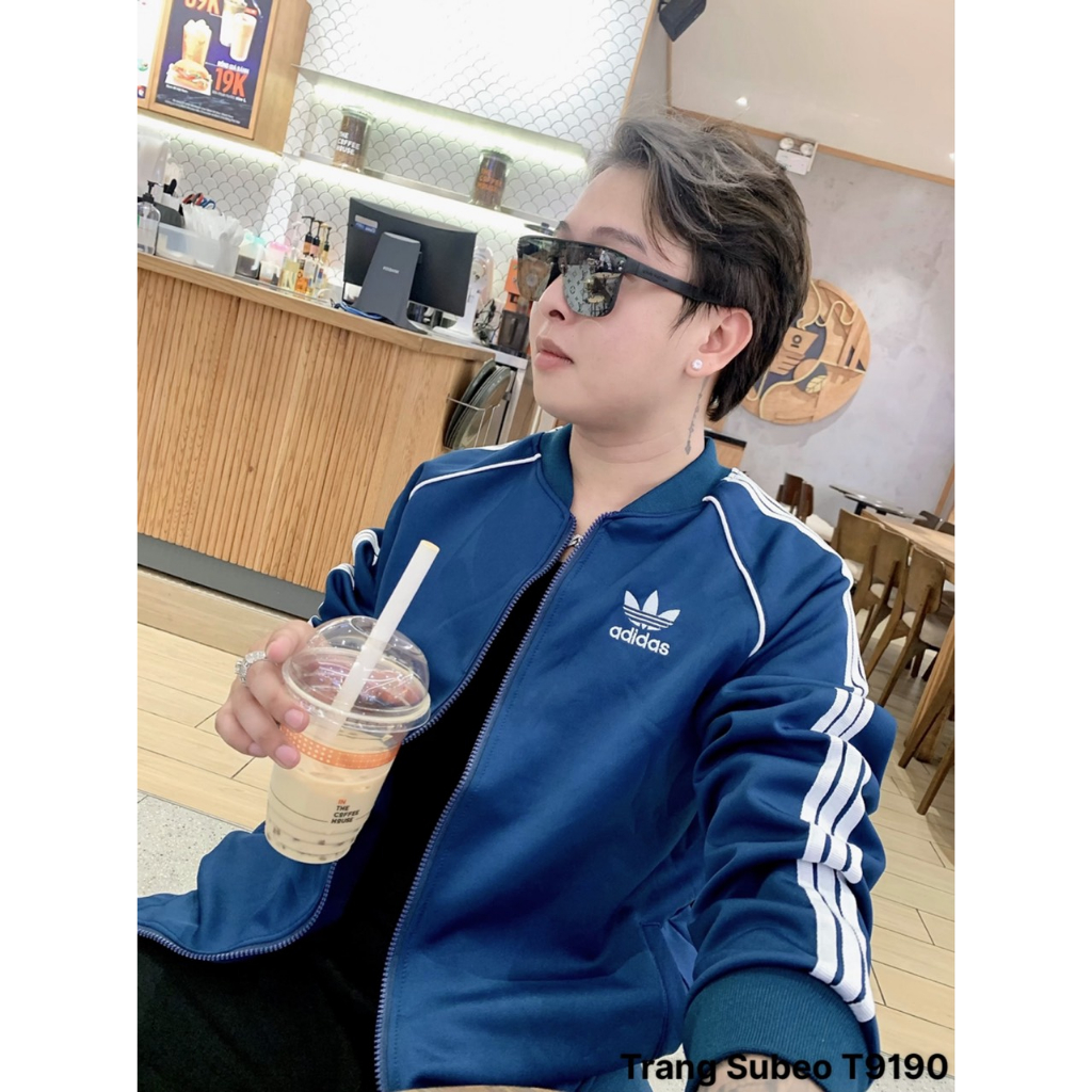 Full Mẫu Áo Khoác Bomber Adidas Thể Thao Nam Vải Thun Nỉ Dày Co Giãn tay 3 Sọc cho cả nam và nữ