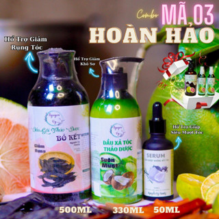 [Tặng 1 Chai Gội + 2 chai Xịt Tóc] Dầu Gội + Dầu Xả + Serum Siêu Mượt Tóc Nguyễn Vy Family (Combo Hoàn Hảo) (MÃ 03)