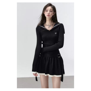 [Order - 1297] Đầm len gân dài tay kèm belt Lilis Room