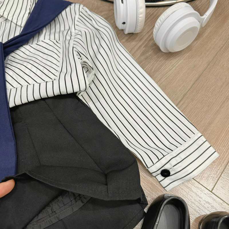 Set váy sơ mi thuỷ thủ bé gái