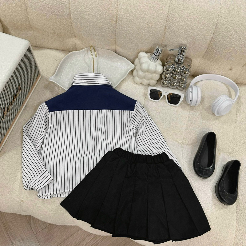 Set váy sơ mi thuỷ thủ bé gái