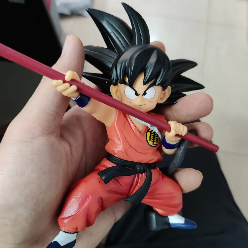 Mô hình đồ chơi Son Goku 14cm thời bé cầm gậy Dragon Ball