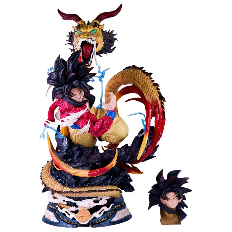 Mô hình đồ chơi Son Goku 43cm Super Saiyan 4 SSJ4 dùng chiêu Dragon Fist Dragon Ball GT