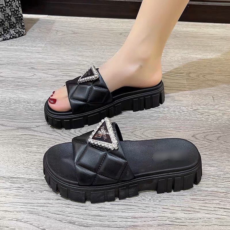 Dép Nữ Kim Cương 2088 Đế Cao 5cm Phong Cách Thời Trang Siêu Nhẹ , chống trơn trượt