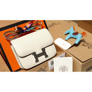 Túi đeo chéo Her.mes Constance tag bạc size 20cm chất da epsom