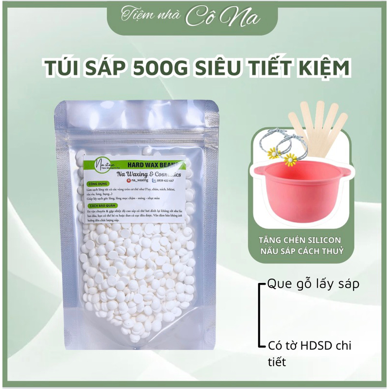 500GR SÁP WAX LÔNG NÓNG MÙI DỪA CAO CẤP