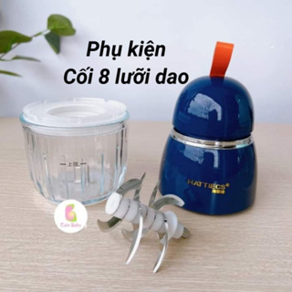 Phụ kiện máy xay hattiecs 8 lưỡi dao (Không Dùng Cho Máy 6 Lưỡi), cối thủy tinh 8lưỡi, lưỡi dao hattiecs 8 cánh