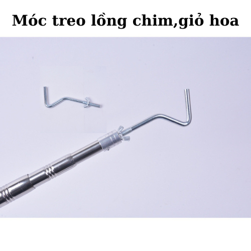Bộ dụng cụ 6 món kim loại  đa năng hái trái cây, cưa cành, liềm cắt cỏ,móc treo lồng chim, bắt cá, phơi đồ