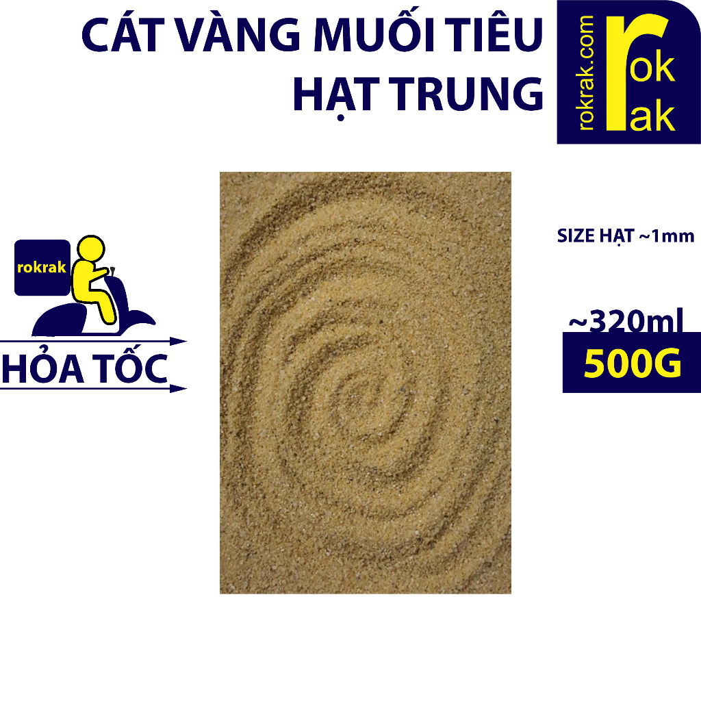 Cát Vàng Muối Tiêu  trải nền trang trí hồ cá Thủy sinh