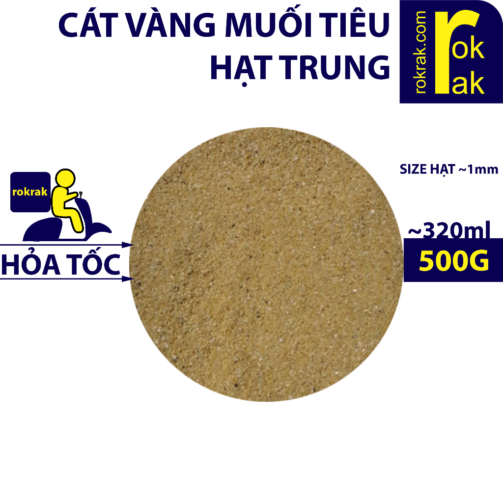 Cát Vàng Muối Tiêu  trải nền trang trí hồ cá Thủy sinh