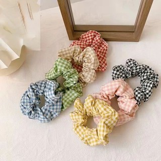 Cột tóc caro cổ điển ngẫu nhiên nhiều màu sắc
