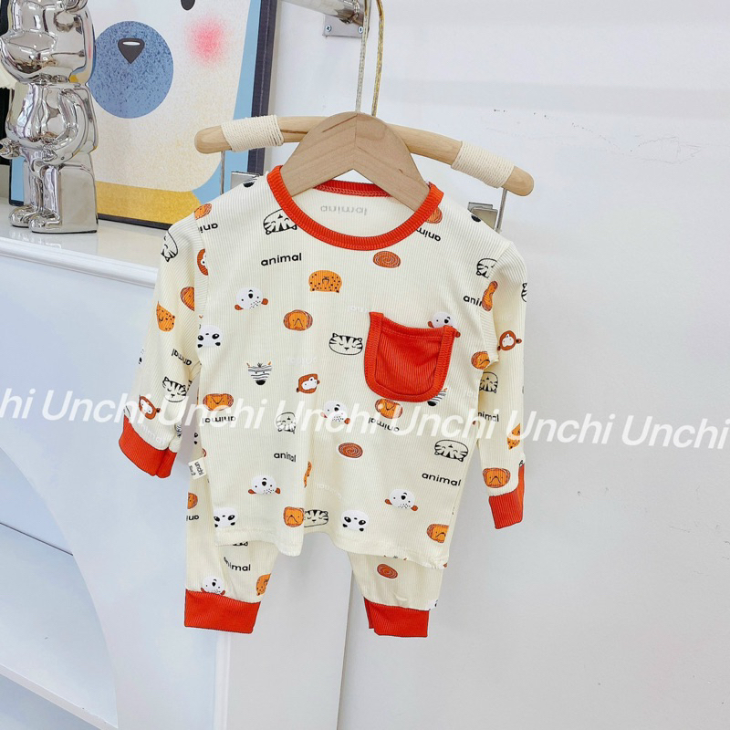 Bộ gân tăm thu đông hàng loại 1 từ bé sơ sinh 5-16kg