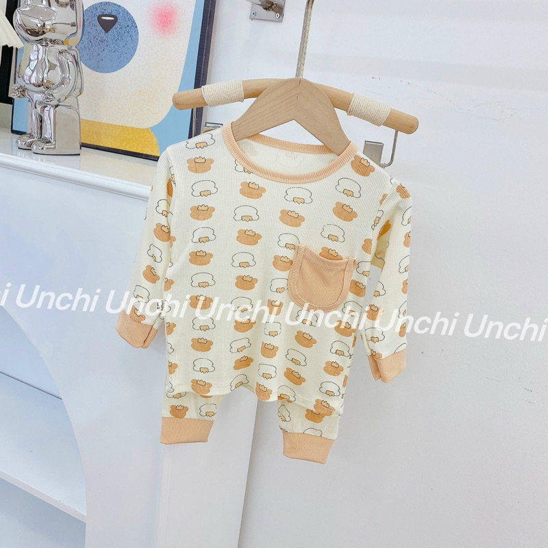 Bộ gân tăm thu đông hàng loại 1 từ bé sơ sinh 5-16kg