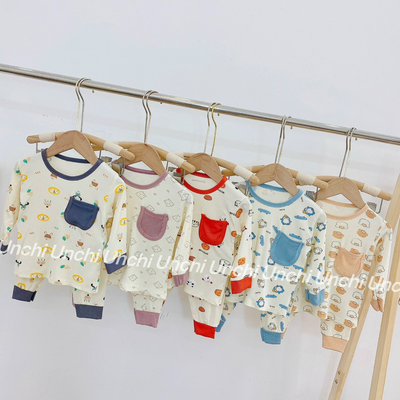 Bộ gân tăm thu đông hàng loại 1 từ bé sơ sinh 5-16kg
