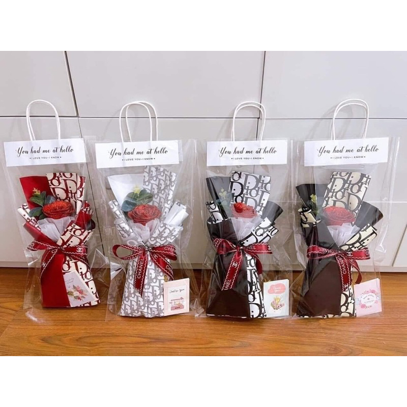 Túi đựng hoa trong suốt size M