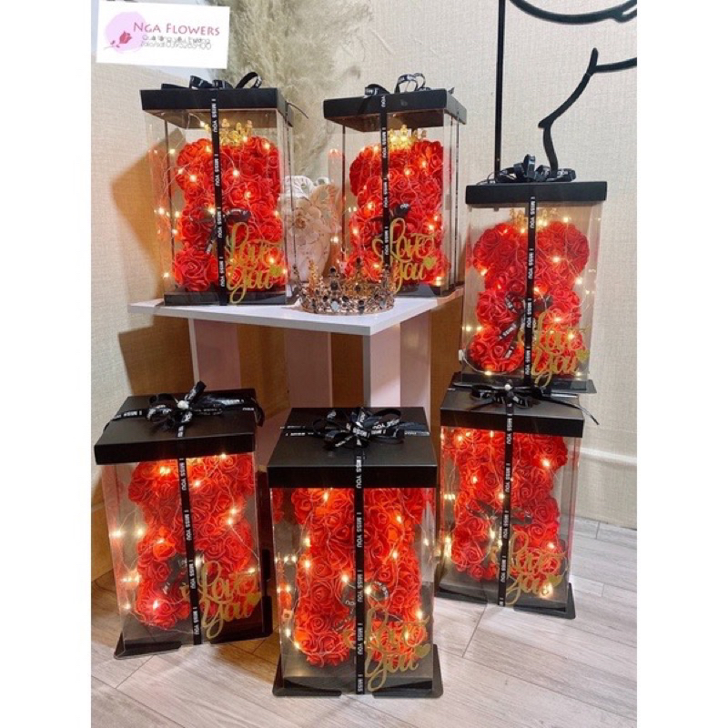 Đèn leed trang trí hoa sáp dài 2m có pin kèm