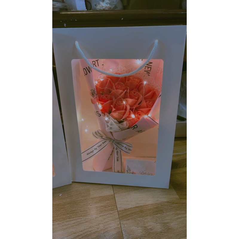 Đèn leed trang trí hoa sáp dài 2m có pin kèm