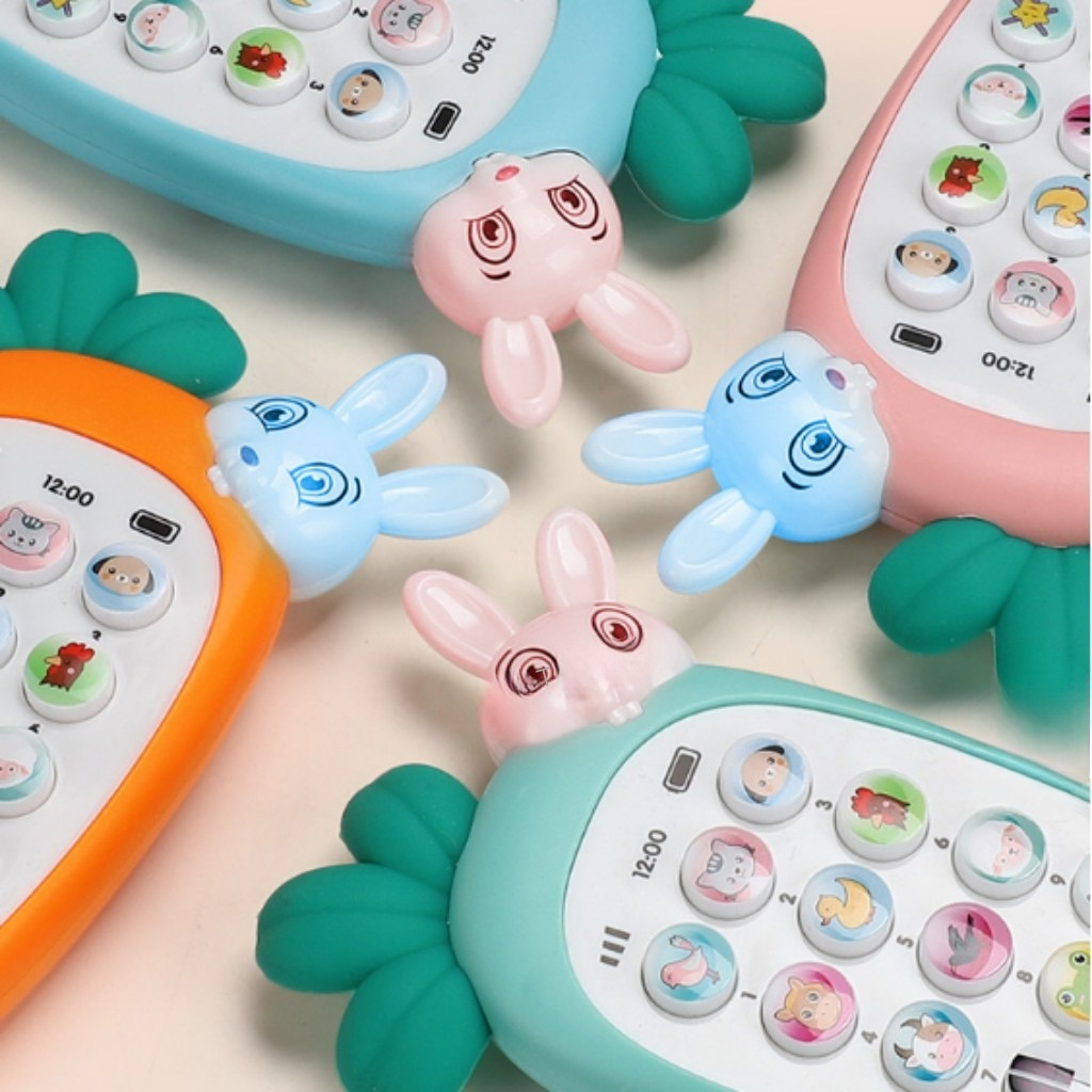 Đồ Chơi Điện Thoại Thỏ Cà Rốt Dễ Thương Cho Bé Yêu