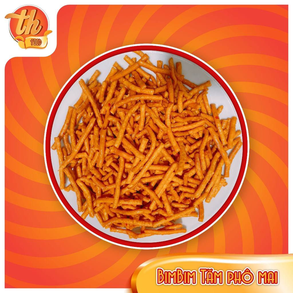 500G Bim Bim Tăm Cay Phô Mai Cay Cay, Snack Bim Tăm Cay Giòn Giòn, Thơm Vị Phô Mai Ăn Là Nghiền