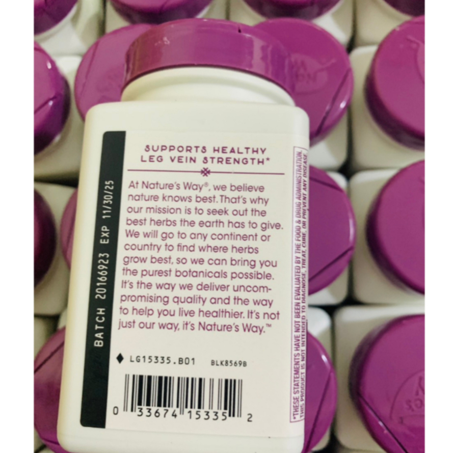 Viên giảm giãn tĩnh mạch Nature's Way Leg Vein 60 viên và 120 viên leg 120v của Mỹ