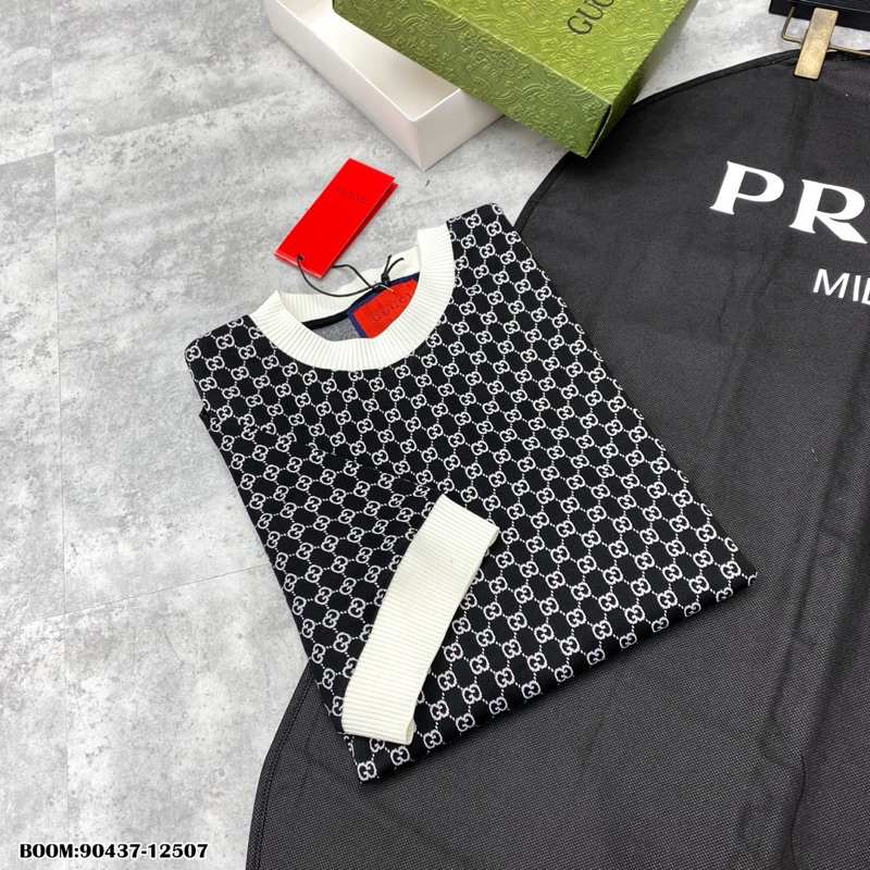 Áo phông GUCCI bản phối tay logo màu trắng