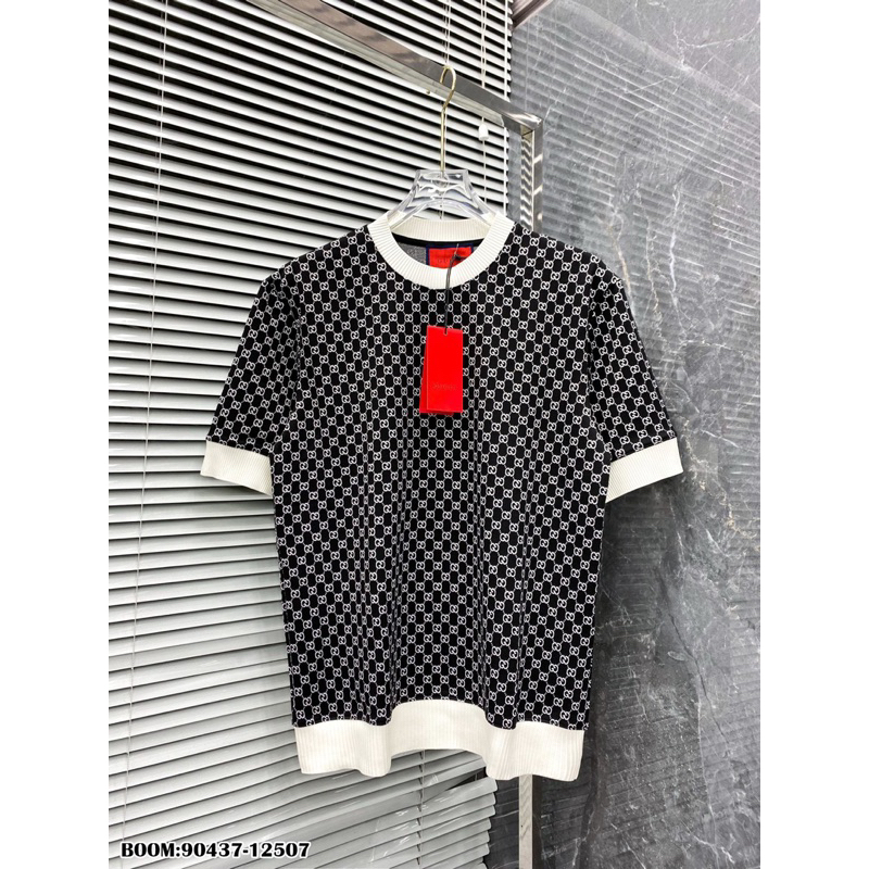 Áo phông GUCCI bản phối tay logo màu trắng