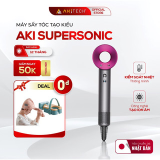Máy sấy tóc tạo kiểu AKI SUPERSONIC 2 chiều nóng lạnh, bản 5 đầu sấy, kiểm soát nhiệt thông minh, công suất lớn 2300W