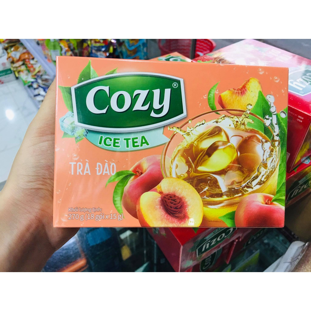 HỘP TRÀ COZY ICE TEA ĐÀO/DÂU/CHANH/VẢI 240G
