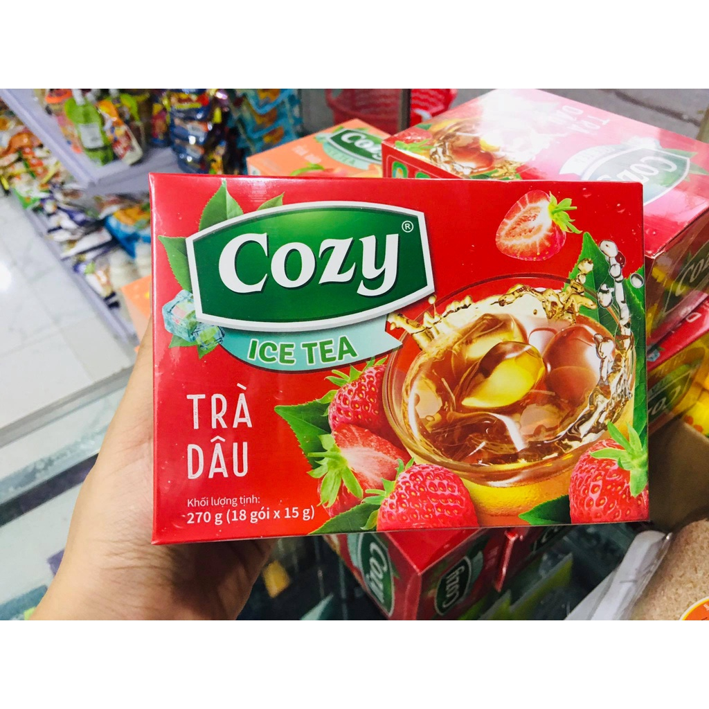 HỘP TRÀ COZY ICE TEA ĐÀO/DÂU/CHANH/VẢI 240G