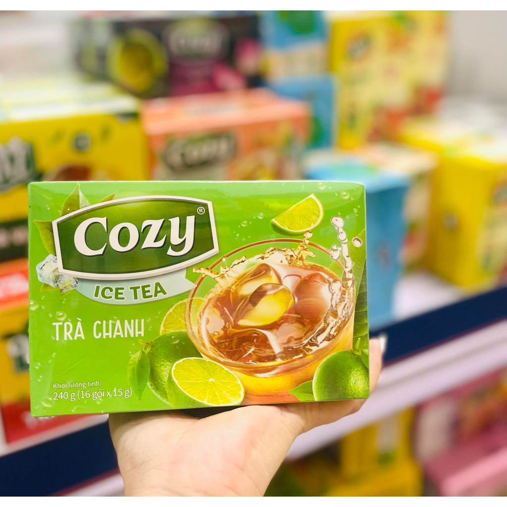 HỘP TRÀ COZY ICE TEA ĐÀO/DÂU/CHANH/VẢI 240G