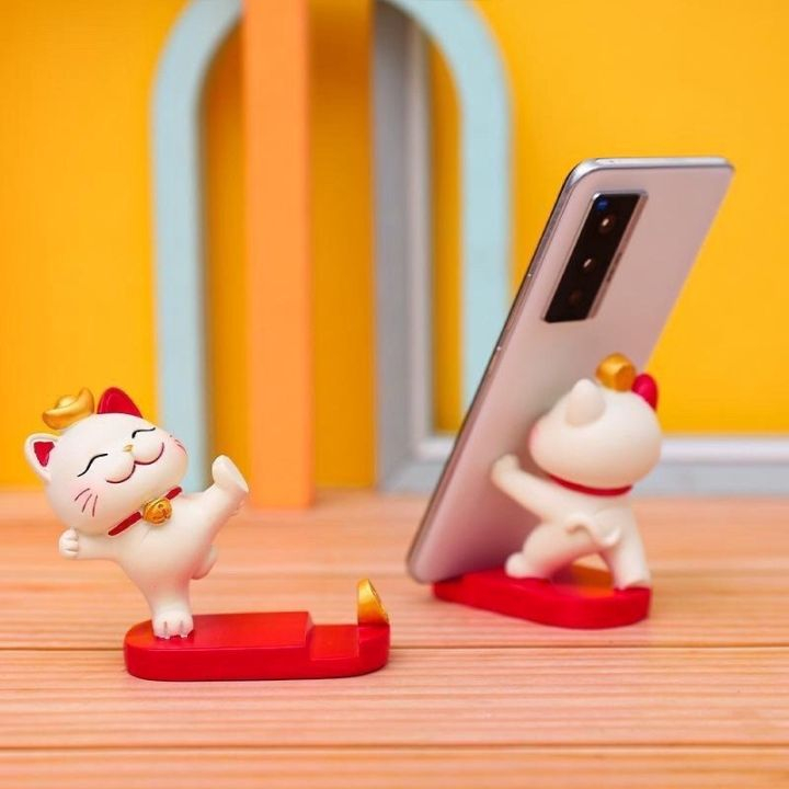 Giá Đỡ Điện Thoại Để Bàn Mẫu Mèo Thần Tài -  Giá Đỡ Điện Thoại Mèo Trang Trí Bàn Làm Việc Siêu Cute