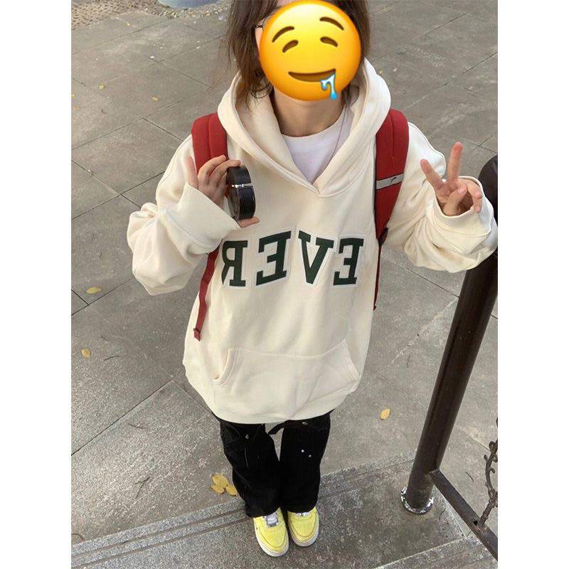 Áo Hoodie Lót Lông Chữ Basic Ấm Áp 2023 #1