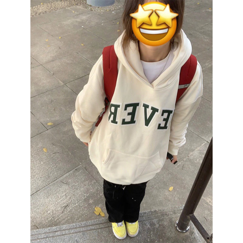 Áo Hoodie Lót Lông Chữ Basic Ấm Áp 2023 #1