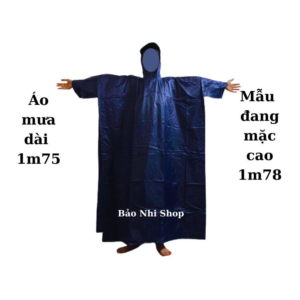 Áo mưa cánh dơi size đại . Dành cho người cao từ 1m75 đến 1m9 . Vải dù trơn, nặng