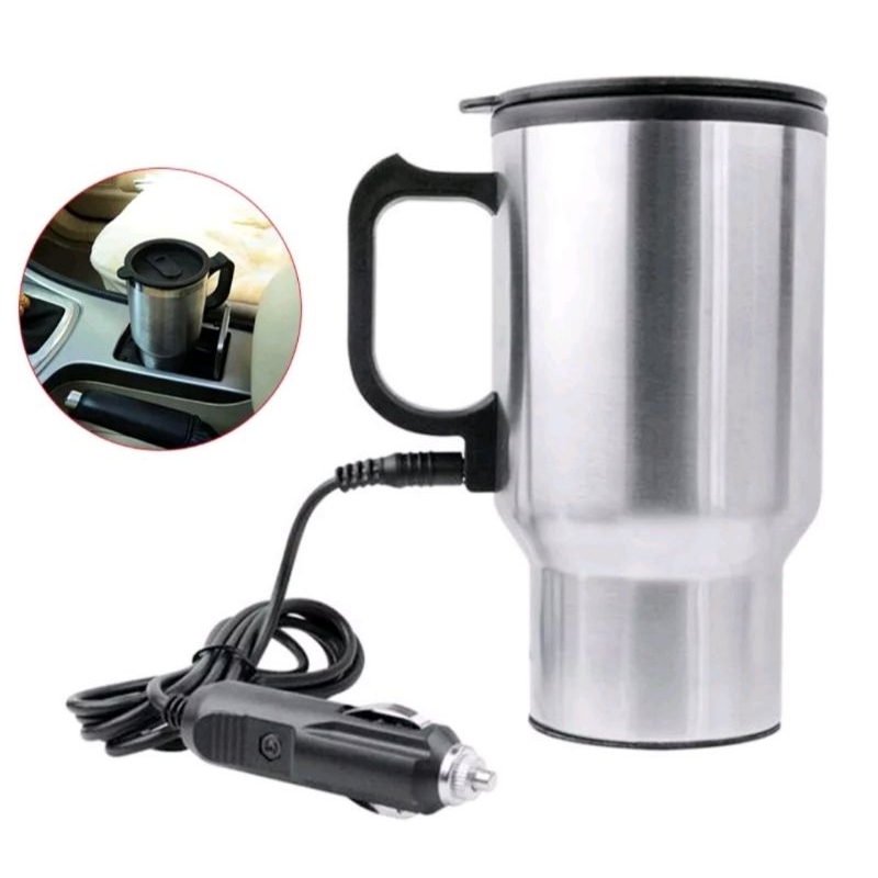 1 ẤM NẤU NƯỚC SIÊU TỐC TRÊN XE HƠI Ô TÔ DC12V -24V  ĐIỆN TỬ THÔNG MINH HÀNG CHUẨN