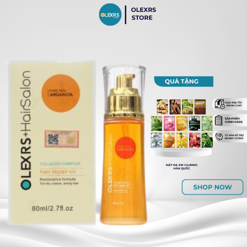 Tinh dầu dưỡng tóc Olexrs Hair Salon 80ml phục hồi ngừa chẻ ngọn