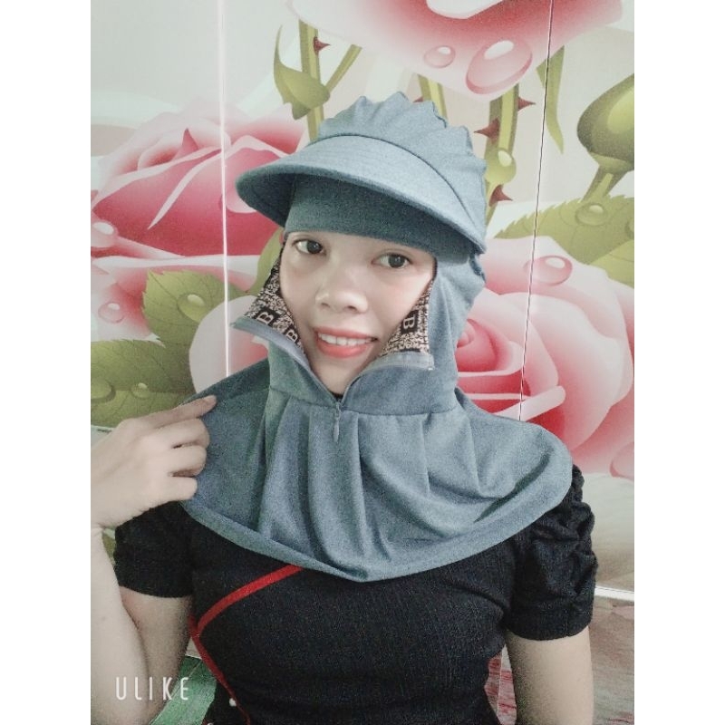 Nón dây kéo trước màu trơn