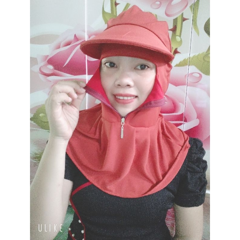 Nón dây kéo trước màu trơn